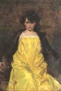 Ramon Casas i Carbo portrait of Julia Peraire oil on canvas